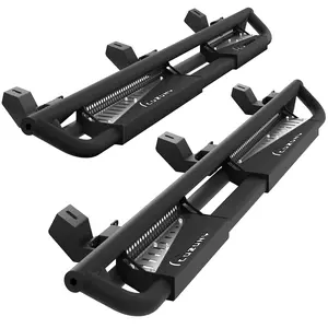 GARVEE Running Boards Triple Tube Drop Side Steps 6 inch Compatible with 2005-2023 Toyota Tacoma Double Cab/Crew Cab, Side Steps with Silver Paintable Step Plates