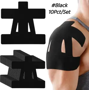 10Pcs Precut Kinesiology Tape for Shoulder | Pre Cut Sports Waterproof Breathable Enhance Elastic Kinesiology Athletic Tape for Shoulder Support and Muscle Baseball Sports, Joint Stability Aid, Suitable for Outdoor Sports and Activities Athletes