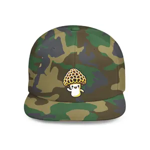 Morel Mushroom Patch Flat Bill Snapback | Kawaii Fungi Hat