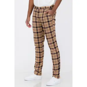 Plaid Slim Fit Trouser Pants SR005