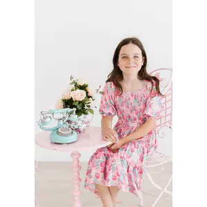 SALE Strawberry Shortcake Smocked Ruffle Dress