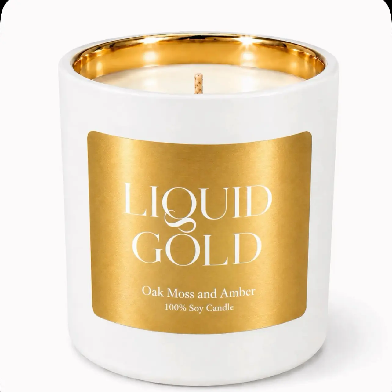 LIQUID GOLD Soy Candle | 10oz Gold Foil Label |Meditation & Manifestation Gift | Spiritual Home Decor