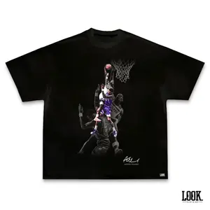 Anthony Edwards Dunk on John Collins Graphic Tee, Y2K Rap Streetwear T-Shirt, Unisex Crew Neck Tee, Vintage Hip-Hop Graphic, Sports Style, Casual Cotton Fit