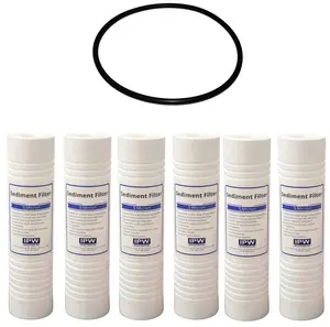 Compatible for WHKF-GD05 , 3M Aqua-Pure AP110 Filter, Grooved 5 Micron Water Filter Cartridges 6, O-ring