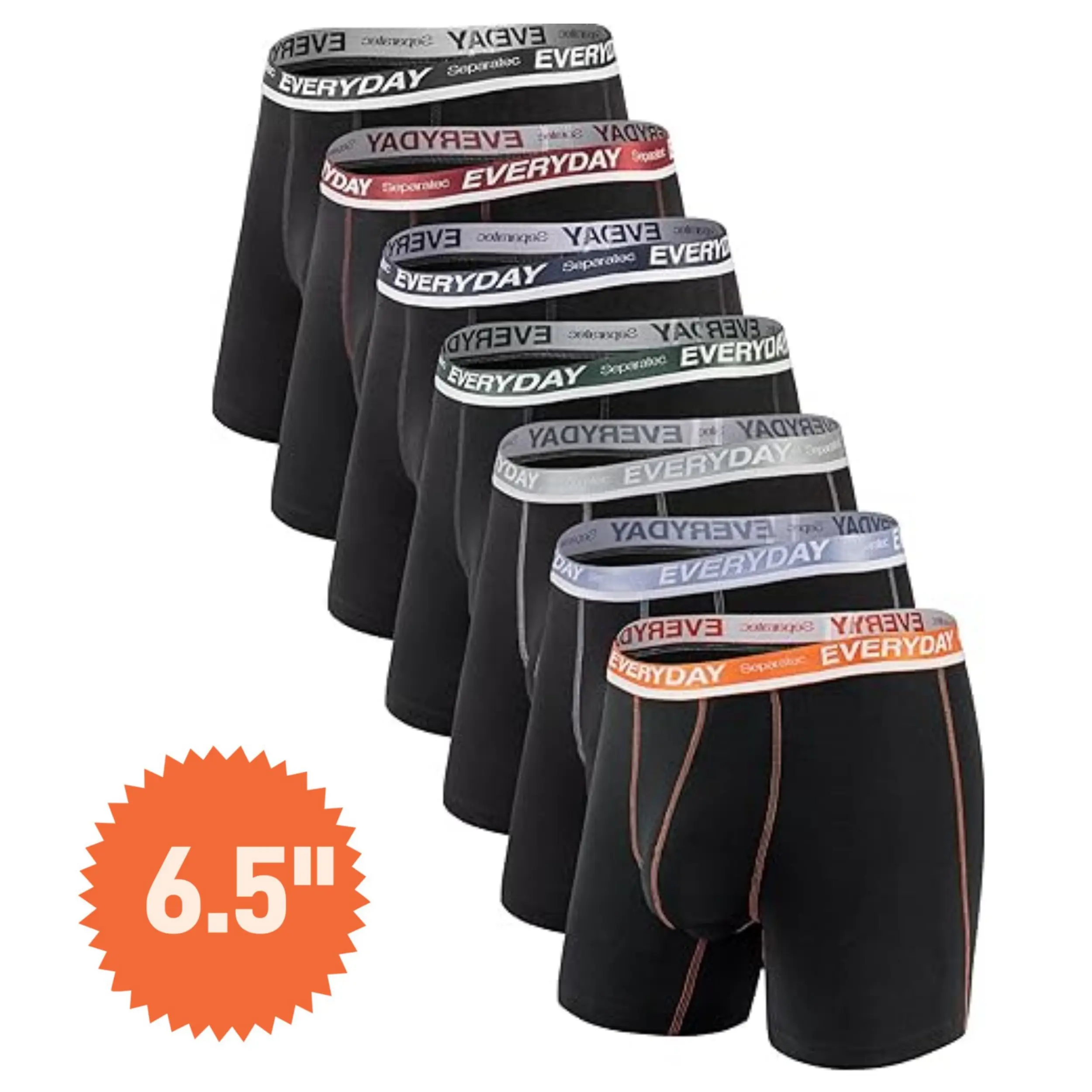 Classic Black -6.5" Inseam-7 Pack
