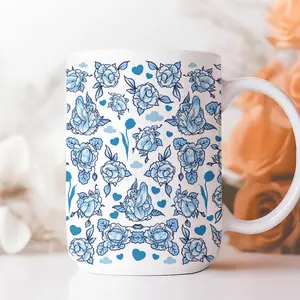 Floral Peni's Ceramic Coffee Mug, Funny Ceramic Coffee Accent Mug, Perfect Gift for Him & Her