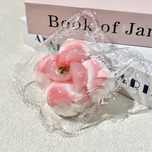 Peach Pull-Apart Bread taba squishy slime squishies tabba squishies kidstoysFood-Grade Silicone Slow-Rising Rebound Squishy Fidget Toys for Stress Relief - Soft Squeeze Toys with Thick Creamy Slime Texture, Handmade Non-Toxic Sensory Toys