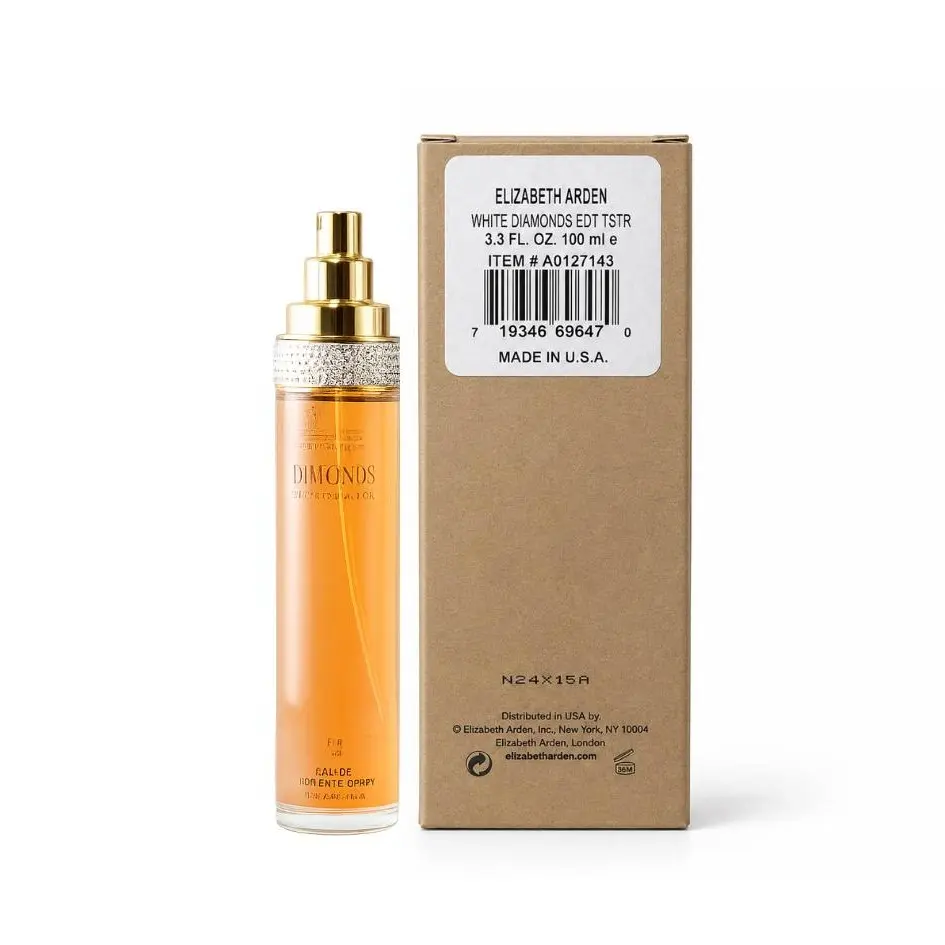 Elizabeth Arden White Diamonds Eau de Toilette 3.3 oz Tester | Floral Aldehyde Perfume for Women | Classic Long-Lasting Fragrance