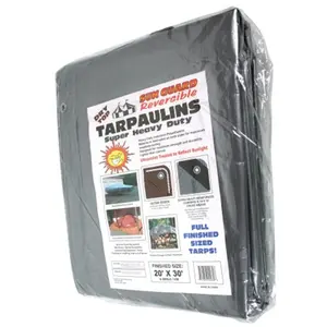 212 MAIN Super Heavy Duty Weatherproofed Polyethylene Tarp 22030, 20ft x 30ft Silver & Brown Cross-Weave Tarpaulin, Full-Size Tent Canopy Sunshade, Heavy Duty Camping Outdoor Tool