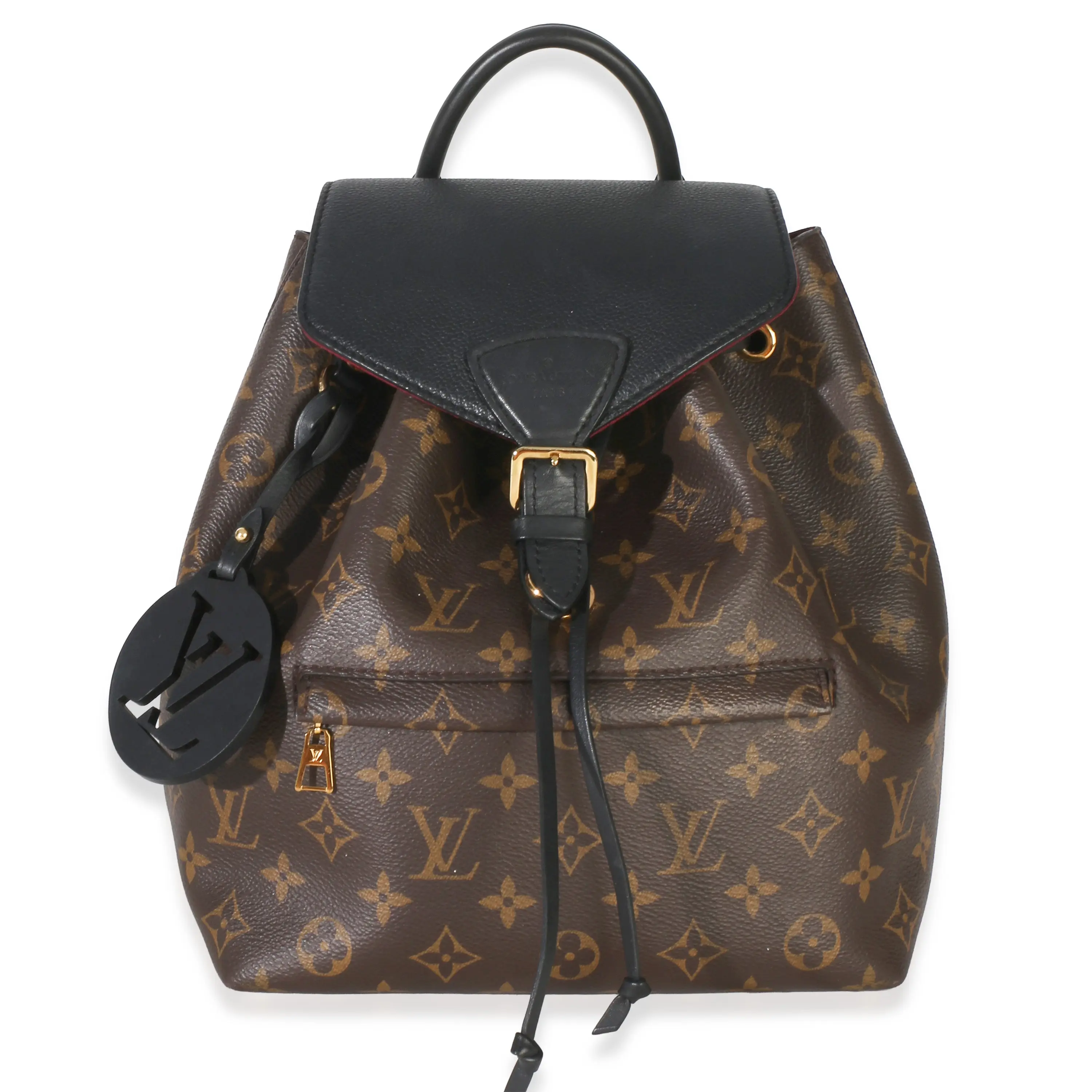 Pre-owned Canvas Backpacks Black Monogram Montsouris Backpack PM NM