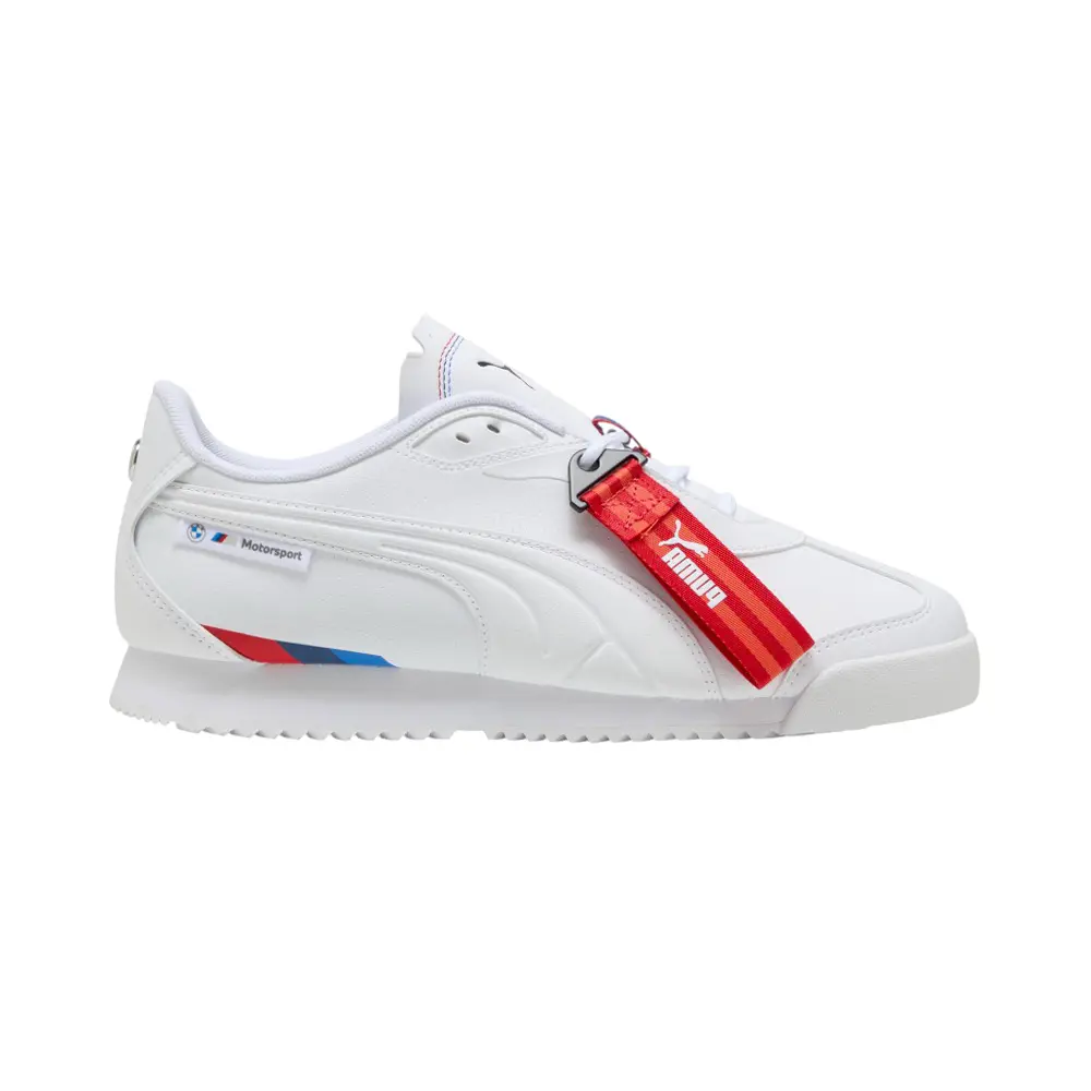 PUMA Mens Bmw M Motorsport X Roma Stradale Lace Up Sneakers Shoes Casual - White PUMA Mens Bmw M Motorsport X Roma Stradale Lace Up Sneakers Shoes Casual - White