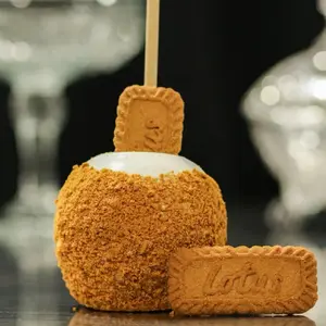 Cookie Butter Gourmet Caramel Apple  | White Chocolate | Handmade Luxury Treat