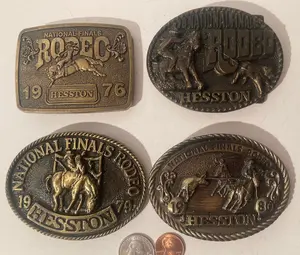 Vintage Lot of 4 Assorted Different Belt Buckles, Country & Western, Western Wear, Resell, For Belts, Fashion, Shelf Display