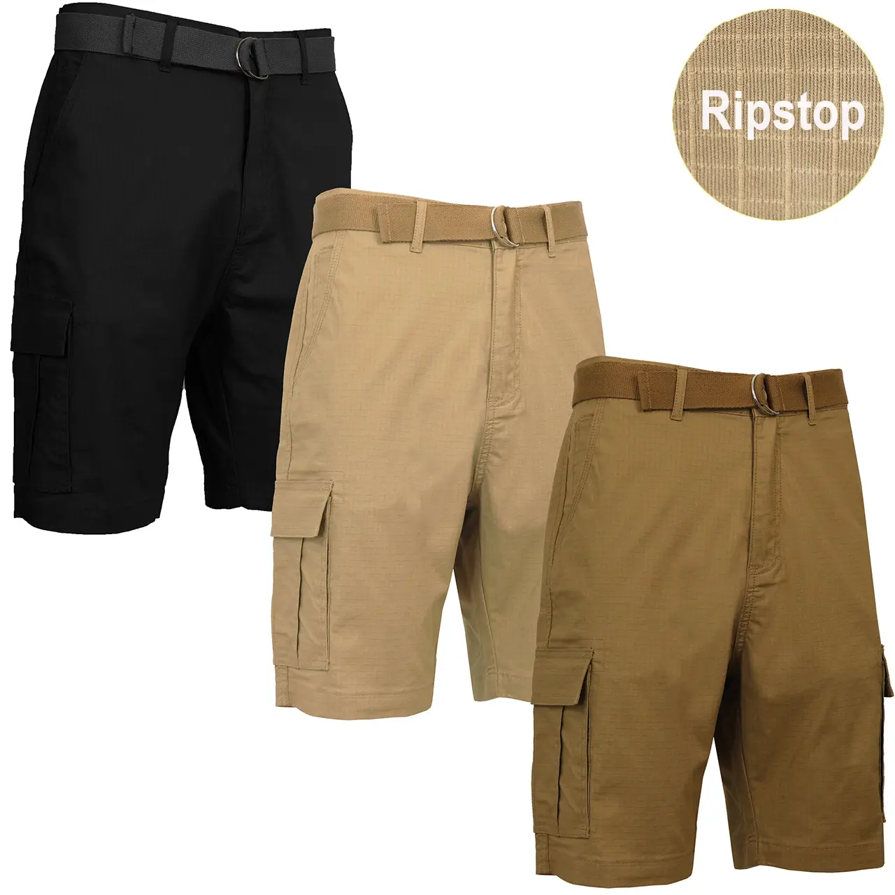 Ripstop - Black & Khaki & Timber