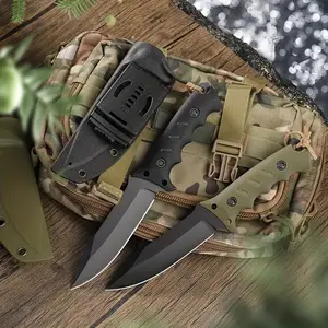 Stainless Steel Knives，Ergonomic Handles, Multipurpose Portable Knife with Sheath &belt clip, Camping Knife for Cooking Meat &Veggies Survival Equipment Multitool Blades Survival Gear tiktokshopspringglowup BBQ