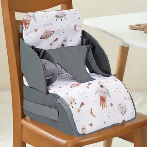 Multifunctional Children Safety Seat with Large Storage Space, Baby Booster Pad & Mommy Bag Combo, Dining Chair Height Increase Pad, Washable Booster Seat