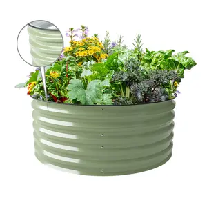 17'' Tall 42'' Round Shaped  Raised Garden Bed【Vegega】