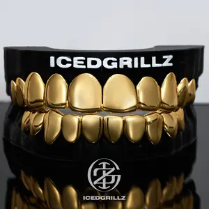 Custom Polished Yellow Gold Grillz