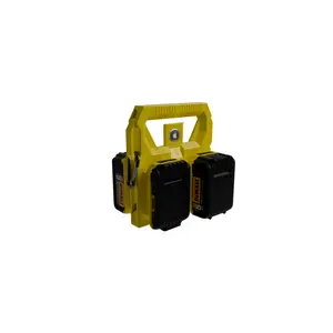 Dewalt Battery Caddy PowerSlide Carrier 4 w/ AirTag Tracking Support by TripleD Tools - Secure Battery Holder Made in America
