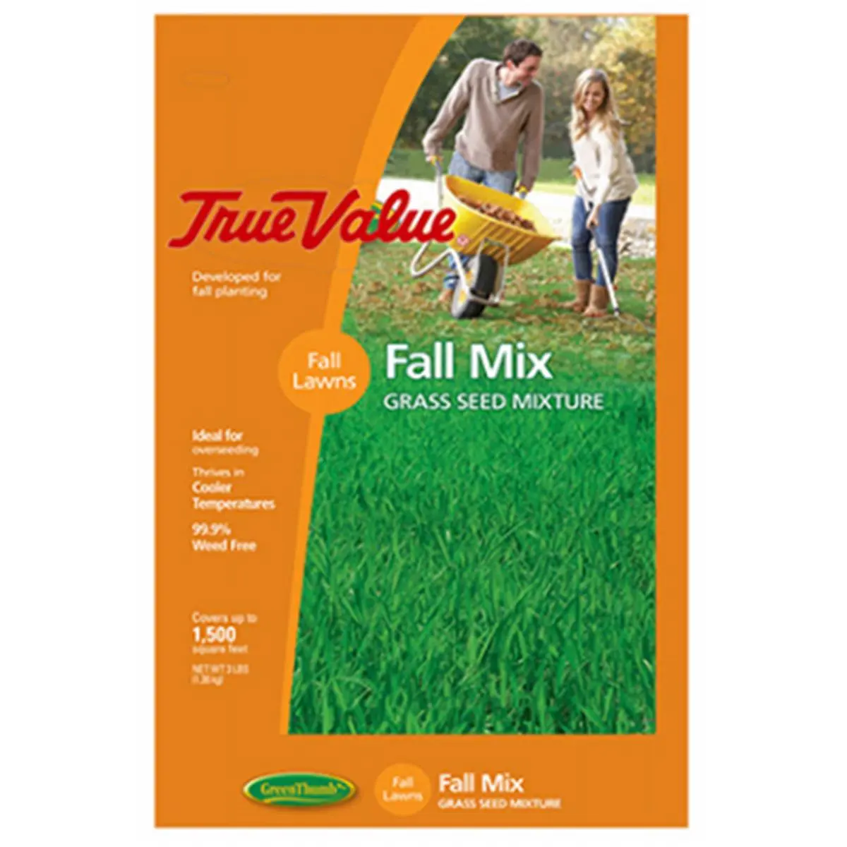 Barenbrug USA 212640 High Quality Fall Grass Seed, 3LB Mix with Kentucky Bluegrass, Fine Fescues, Ryegrasses for Quick Establishment, Stable