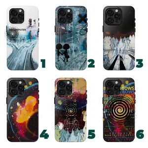 6 styles ver1 radio-in-rain phone case - in.rainbows ok.computer creep album art cover - aesthetic band phone accessories for fans fit iphone 17 16 pro max to SE, SS Galaxy