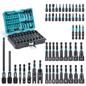 LIBRATON Magnetic Nut Driver Set-S,gift for man,Metric & SAE Nut Drivers for Impact Drill, Socket Set, Impact to Hex Converter, PH1, PH2, Storage Box