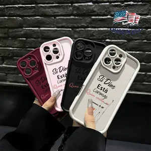 Spanish Christian Bible Verse Romans 8 31 Aesthetic Phone Case for iPhone Samsung 17 16 15 14 Pro Max 13 12 11 XR XS Plus Air Galaxy S25 S24 S23 S22 A71 A56 A55 A54 A53 A52 Slim Shockproof Anti Drop Protective Soft TPU Durable Cover Fashion Gift