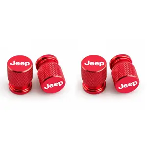 Car Wheel Tire Valve Caps, Tyre Stem Covers, Airdust Waterproof, for Jeep Renegade, Wrangler Jk, Gladiator, Grand Cherokee, Compass, Auto Accessories