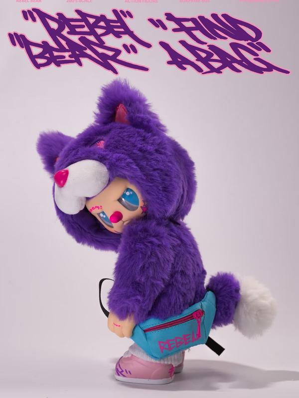REBEL Rebellious Bear Trendy Plush Blind Box Doll Cute Plush Toy Pendant Gift