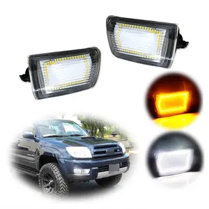2pcs Clear Switchback LED Front Corner DRL Turn Signal lamps Light For 2003 2004 2005 Toyota 4Runner,Replace OEM 81521-35391 / 81511-35401
