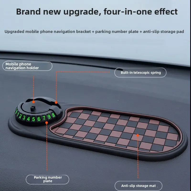 Car Dashboard Anti Slip Pad with Phone Navigation Support Anti Slip Mat Car Essentials Auto Accessories Interior Car Accessories Anti Slip Pad for Car Dashboard