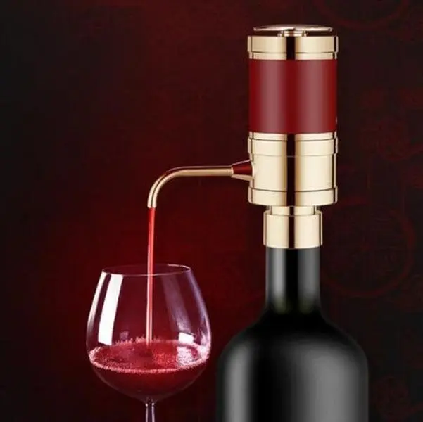 AUN Electric Wine Aerator - Fast Aeration in Seconds, No Spillage, Sendiment at Bottom, Tap Dispenser for Red & White Wine, Includes Two Straw Lengths