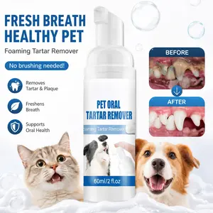 Dog Cat Dental Foam, Pet Oral Care Without Brushing, Fresh Breath Foam, Mouth Cleaning Gel, Veterinary Recommended