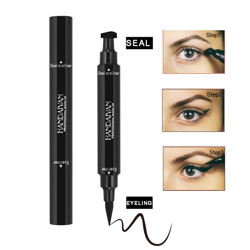 Viral Winged Eyeliner Stamp & Liquid Pen Waterproof Smudge-Proof Easy Perfect Wing Maker for Beginners Quick-Drying Makeup Must-Have