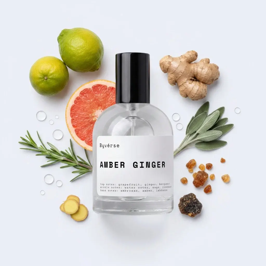 Amber & Ginger - Unisex Extrait de Parfum | Bergamot, Apple, Ginger, Ambroxan