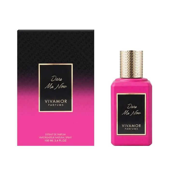 Vivamor Dare Me Now Extrait De Parfum, 100ml (3.4oz/3 to 3.9 fl oz) Fresh Women's Fragrance Single Item, with Notes of Mandarin, Vanilla Cream, Indian Jasmine