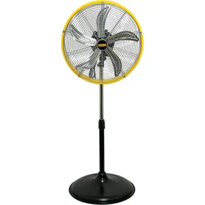 5000 CFM 20 inch High Velocity Pedestal Oscillating Fan, Powerful 1/5 HP Moto for Commercial or Industrial - UL Safety Listed