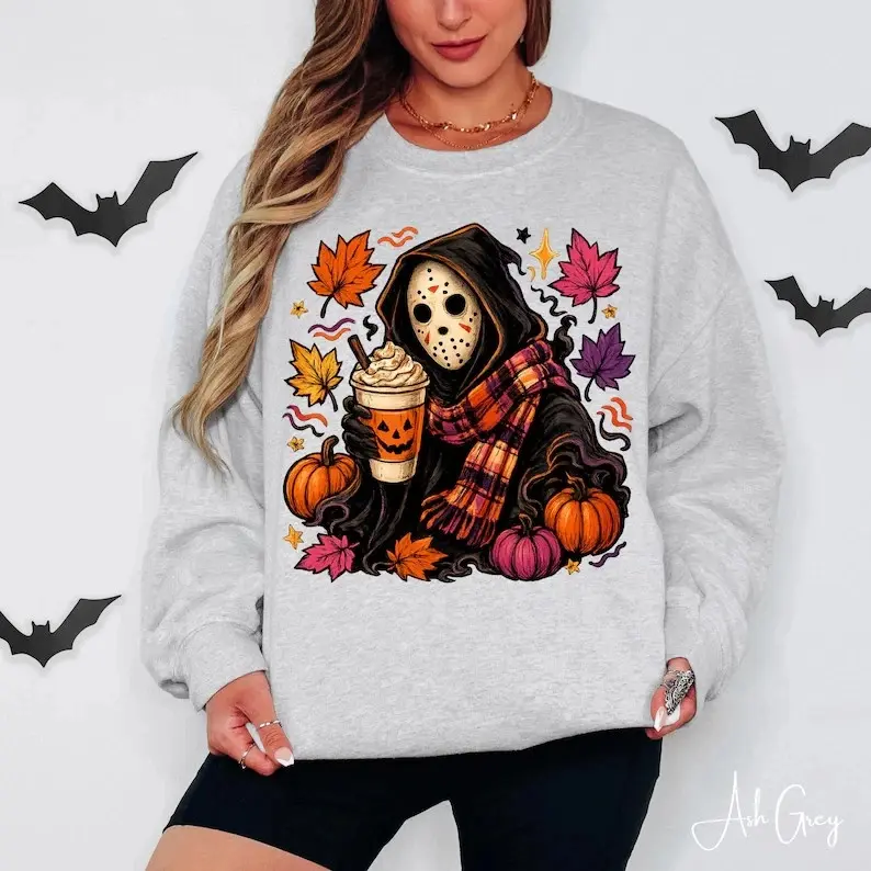 Cozy Halloween Sweatshirt Pumpkin Spice