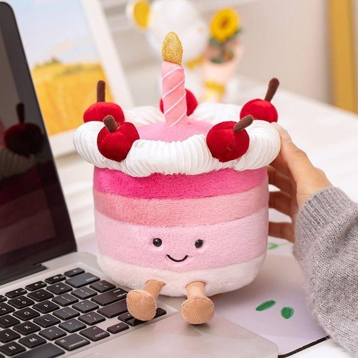 JELLYCAT Amuseables Birthday Cake/ Amuseables Rainbow Birthday Cake teddy bear, funny, birthday gift