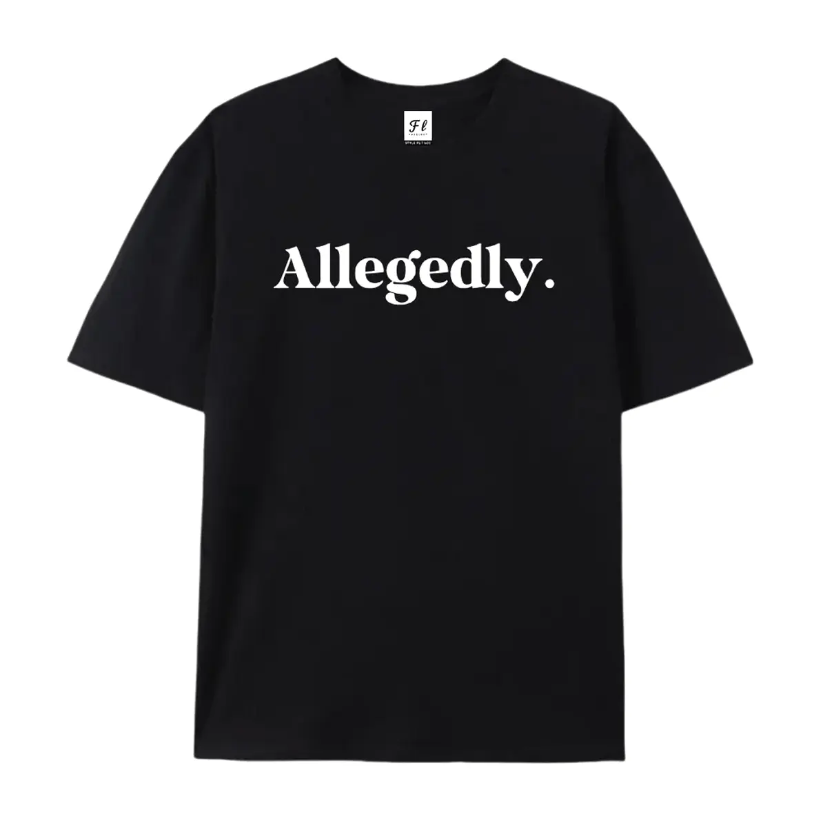 Allegedly Funny Lawyer Humor Cotton T-Shirt Minimalist Sarcastic Graphic Tee Comfort Casual Outfit Perfect Gift For L All-Season Cotton T-Shirt