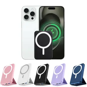 podoru for Magsafe Battery Pack, Foldable 10000mAh Magnetic Power Bank with USB-C Cable LED Display 22.5W PD Fast Charging Wireless Portable Charger for iPhone 17/16/15/14/13/12 Series-Black