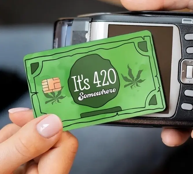 It’s 420 Somewhere Credit Card Debit Card Skin Decal Wrap Sticker Decal Weed