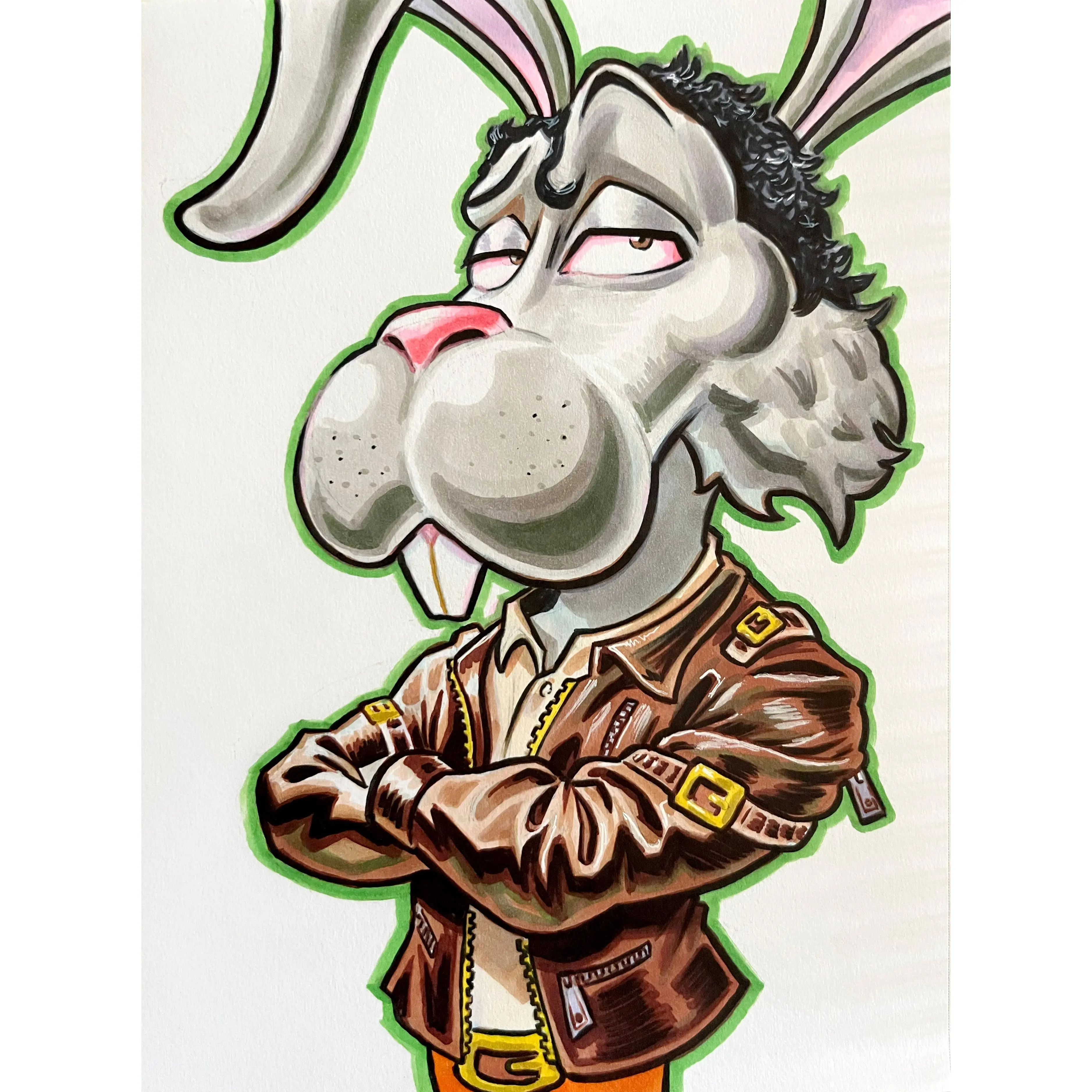 Spike the Rabbit – 9×12 Original Fan Art Sketch