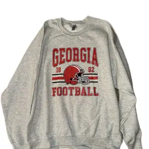 Vintage Georgia Football Sweatshirt Hometown Pullover City Football Retro Sweatshirt for Women and Men - Collar, Classic
