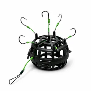 Anti-Snag Off-Bottom Single Hook Fishing Rig for Pole Pancing, Suspended Bait Hook Rig, Weedless Bottom Fishing Leader, Fishing Equipment for Fishing Rod & Baitcaster, Works with Worms Corn Dough Bait for Bass Catfish Carp