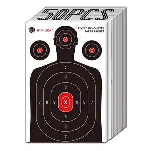 Atflbox Silhouette Paper Target for The Range, 17X25 inch Target Paper for Indoor and Outdoor Use