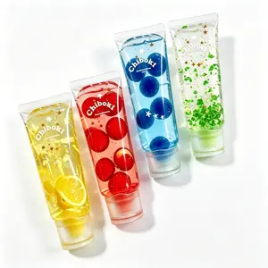 Soft TPR Slow Rising Squishy Toy - Jam Bottle Toothpaste Shaped Fidget Sensory Toy with Fruit Charms, Cute Desk Toy for Kids & Adults