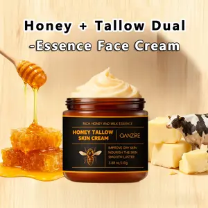Honey Tallow Hydrating Body Balm - Alcohol-Free Moisturizer with Grass-Fed Tallow, Squalane, Antioxidants for Long-Lasting Hydration, Dryness Relief, Outdoor Use