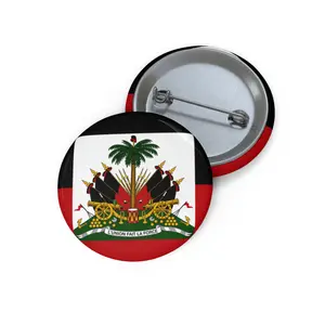 Haiti Coat of Arms Pin Button | Flag Badge