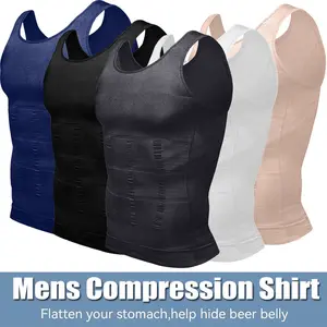 Mens Body Shaper Vest Athletic Compression Shirts Sleeveless Compression Shirts Abs Undershirts Abdomen Tight Tank Top Breathable Menswears Breathable Underwear